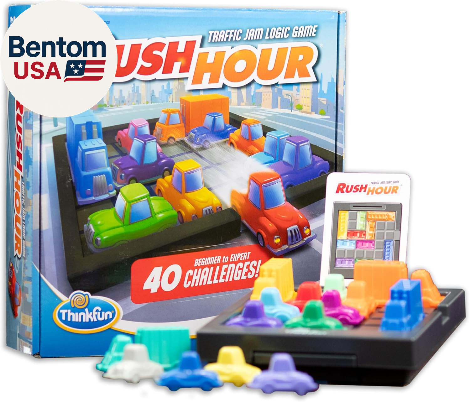 Thinkfun Rush Hour Traffic Jam Logic Game – Engaging STEM Toy for Kids Age 8 and
