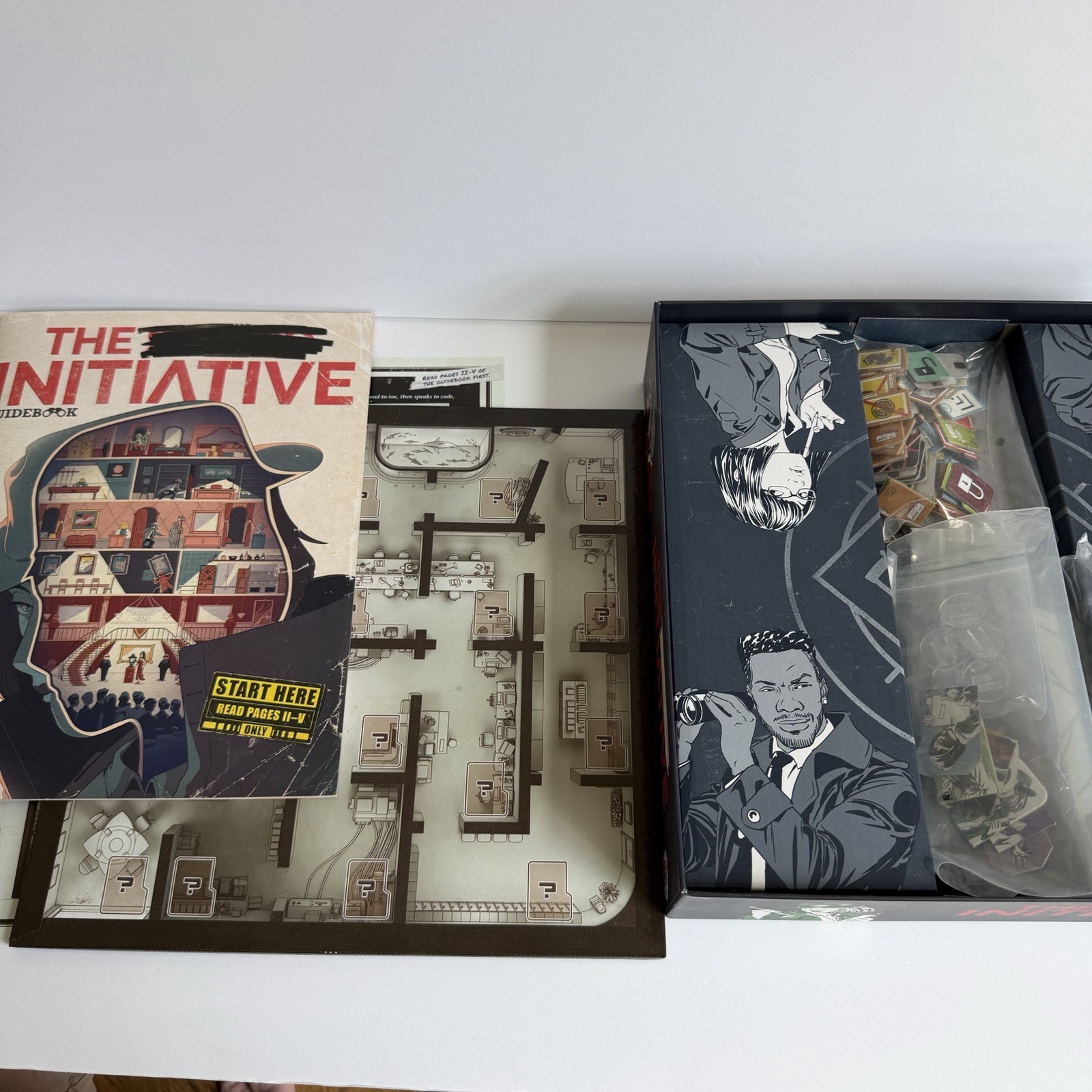 The Initiative Cooperative Codebreaking Board Game Unexpected Games COMPLETE