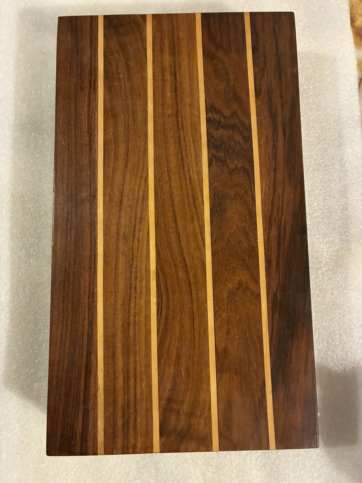 Wooden Inlaid Backgammon Set Travel Size, 12” X 7” Case