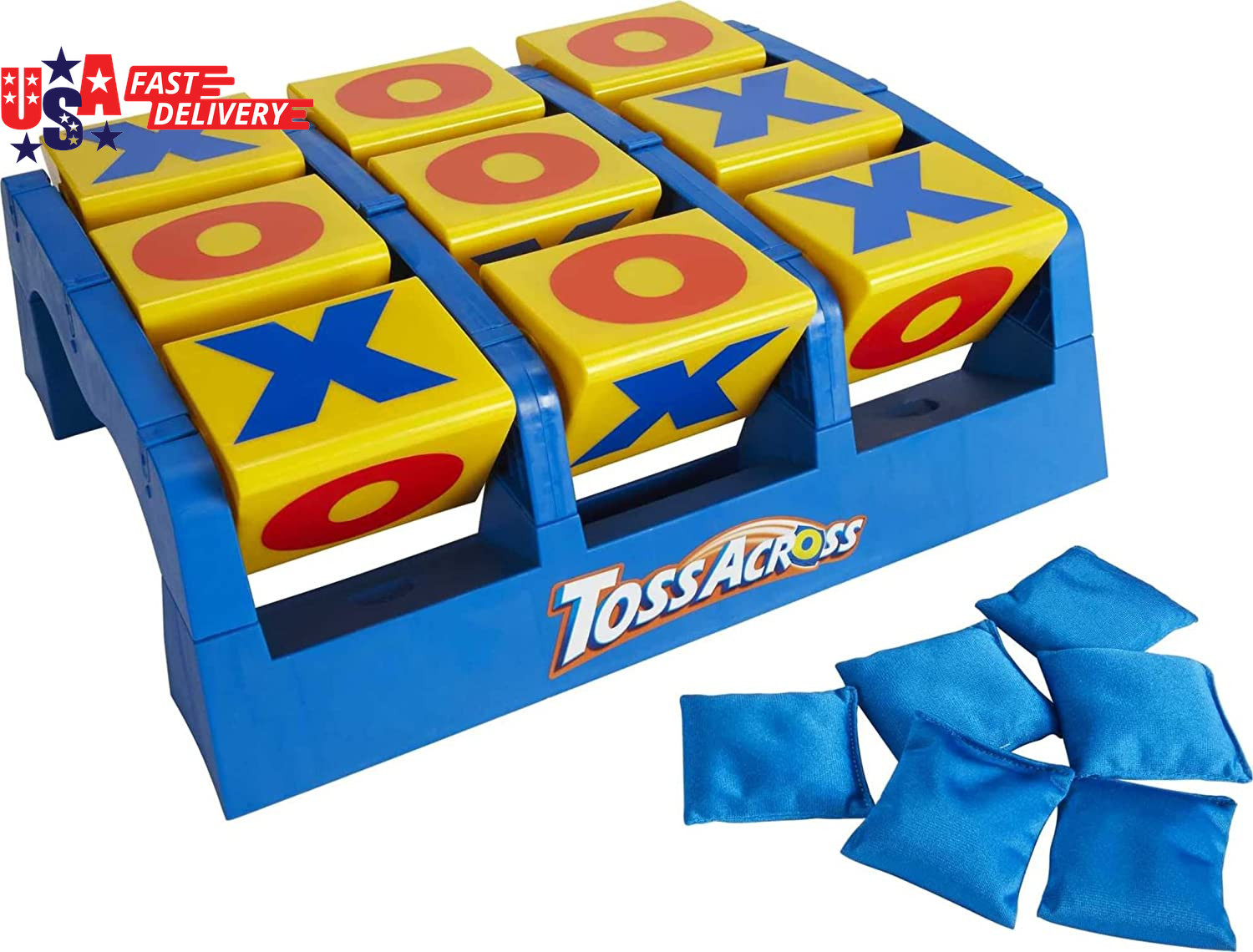 Mattel Games Toss across Game, Beanbag Tic Tac Toe for 2 to 4 Players Ages 5 Yea