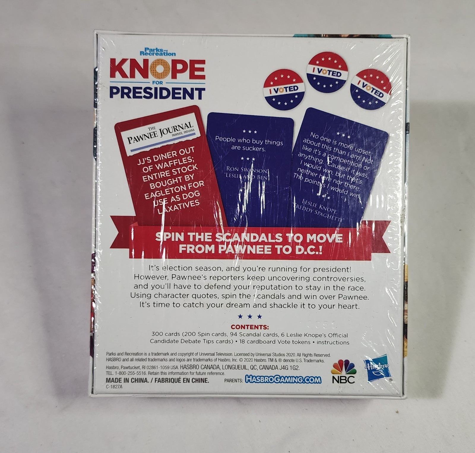 Parks & Recreation “KNOPE For President 2020” Party Game For Bad Politicians NEW