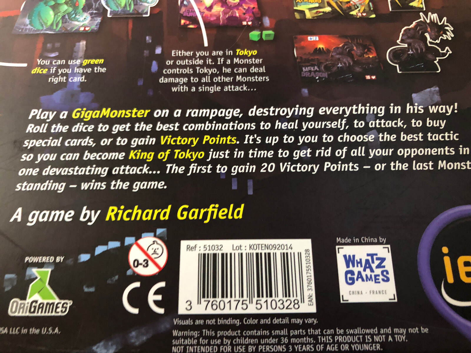 King of Tokyo Board Game (2014) iello Games Monster Fighting
