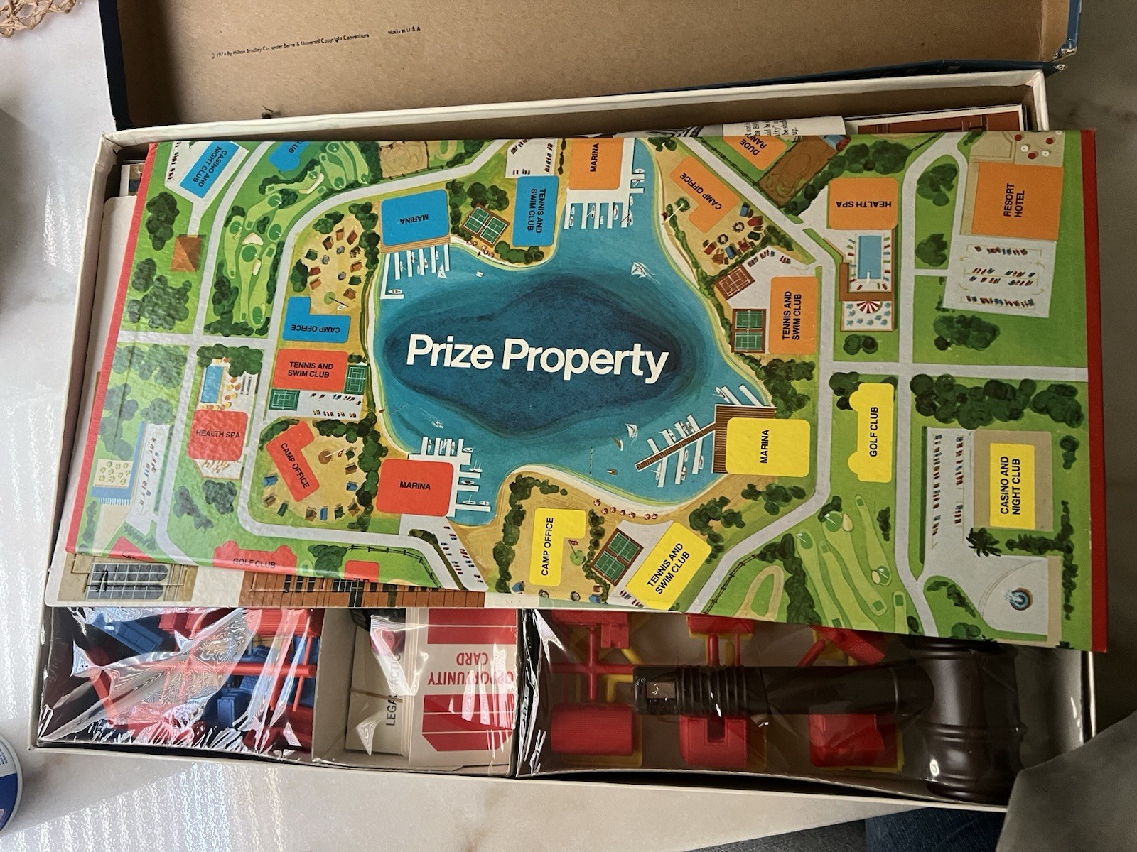 1974 Prize Property Board Game by Milton Bradley – Land Development Family Game