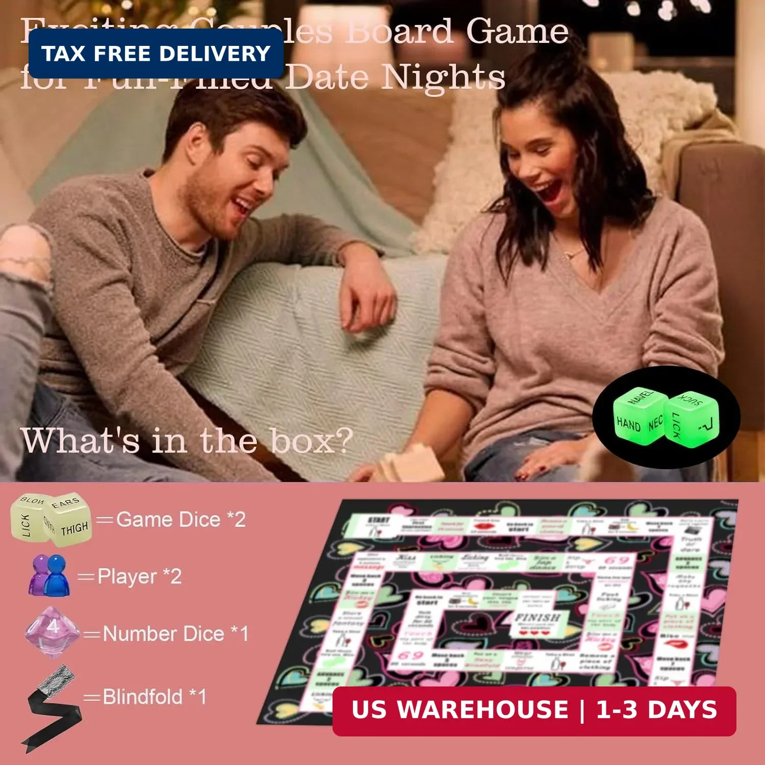 Couple Board Game for Date Night – Romantic Couple Games for Date Night Sex Game