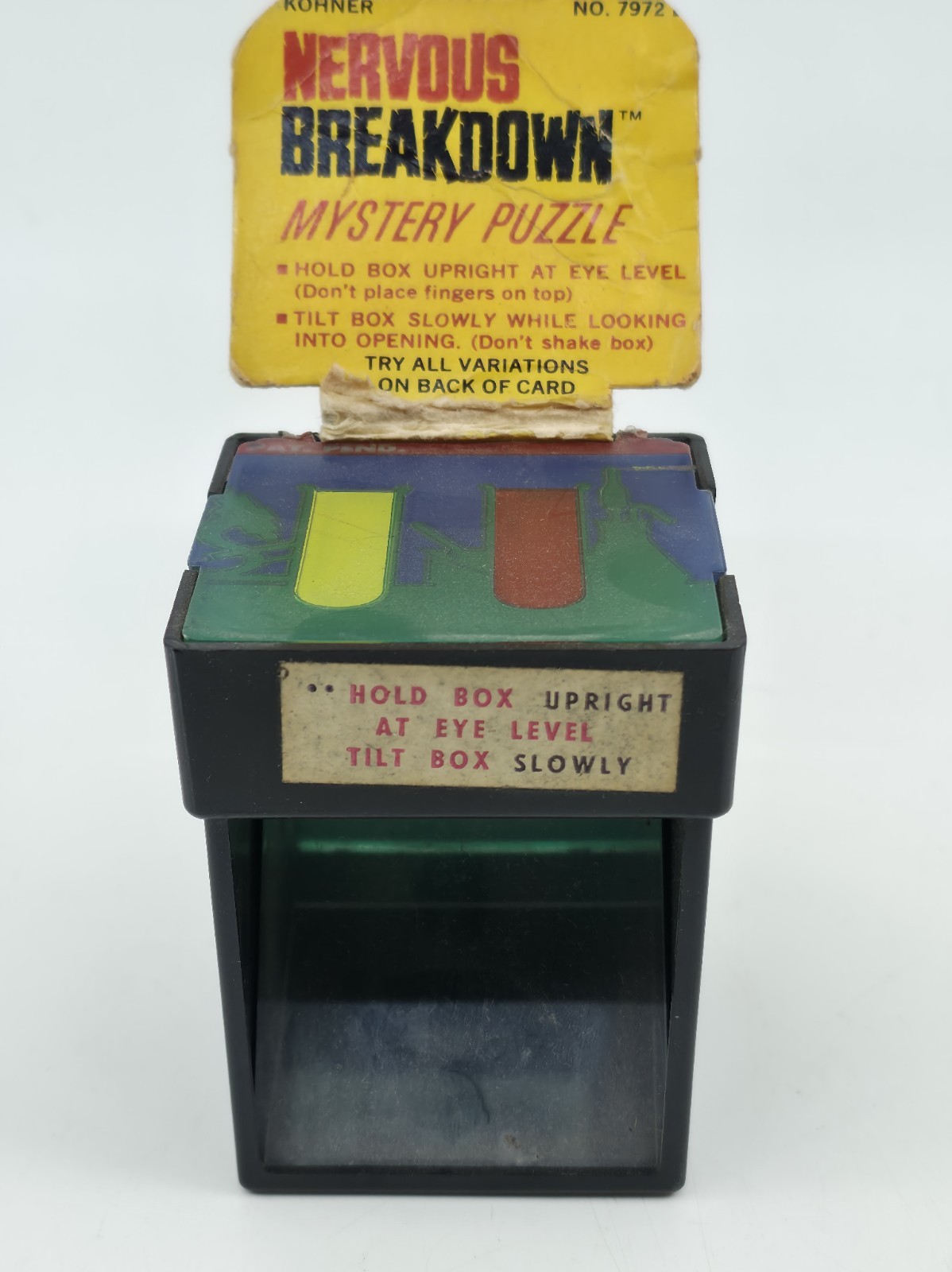 ​Vtg 1968 Kohner “Nervous Breakdown” Dexterity Skill Puzzle Game Original Card