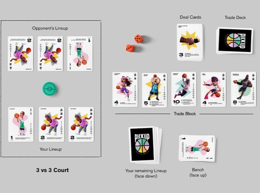 Gameflo Pickup Basketball Card Game Of Strategy 2-6 Players Ages 8+ New Sealed
