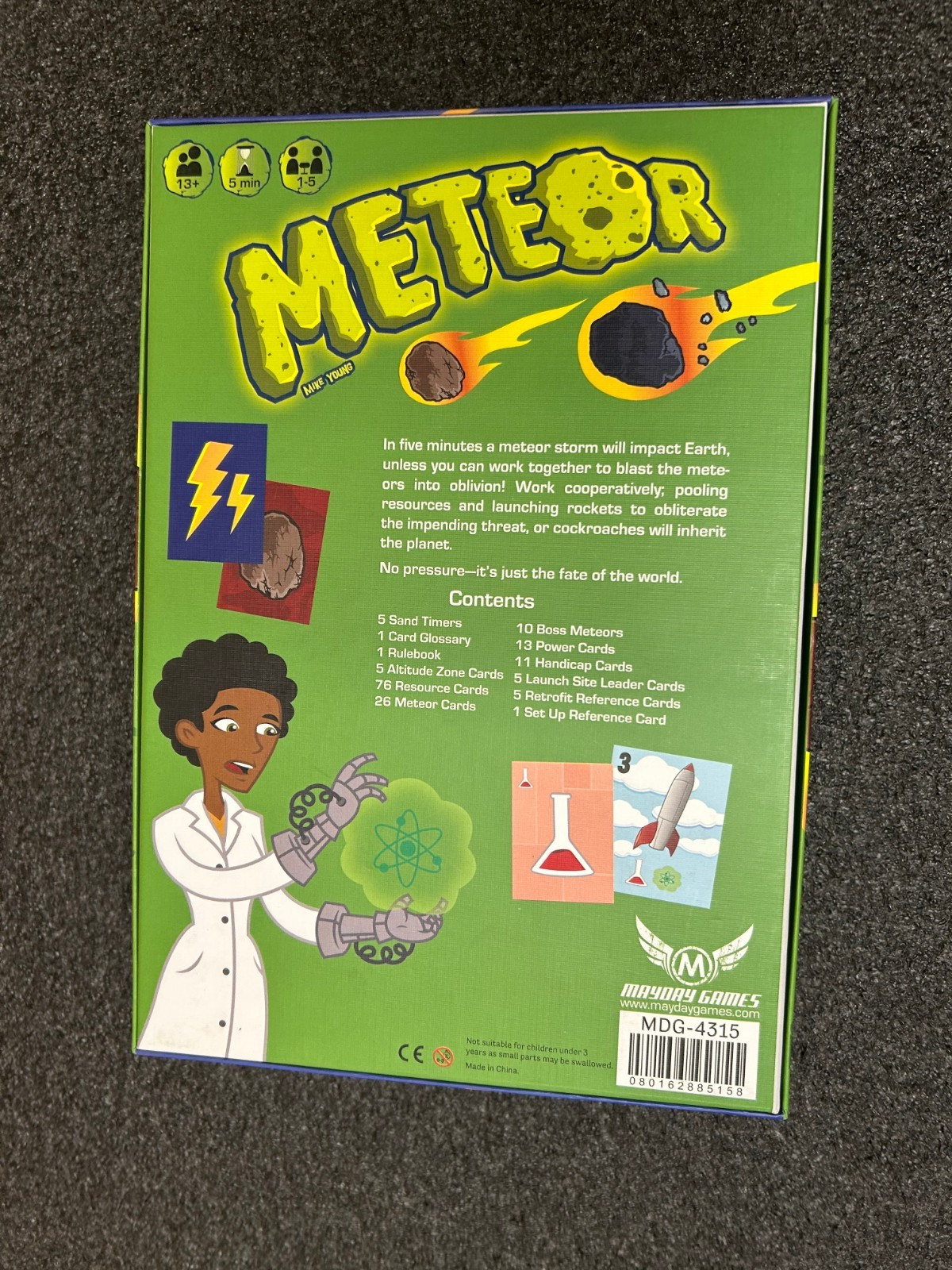 RARE METEOR – Board Game – SIGNED, Mike Young LIMITED EDITION 234/250 Mayday