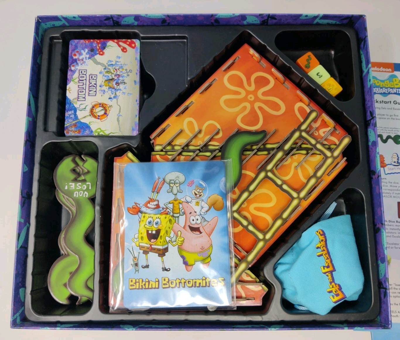 Spongebob Squarepants Eels and Escalators Board Game COMPLETE Golden Games 2023