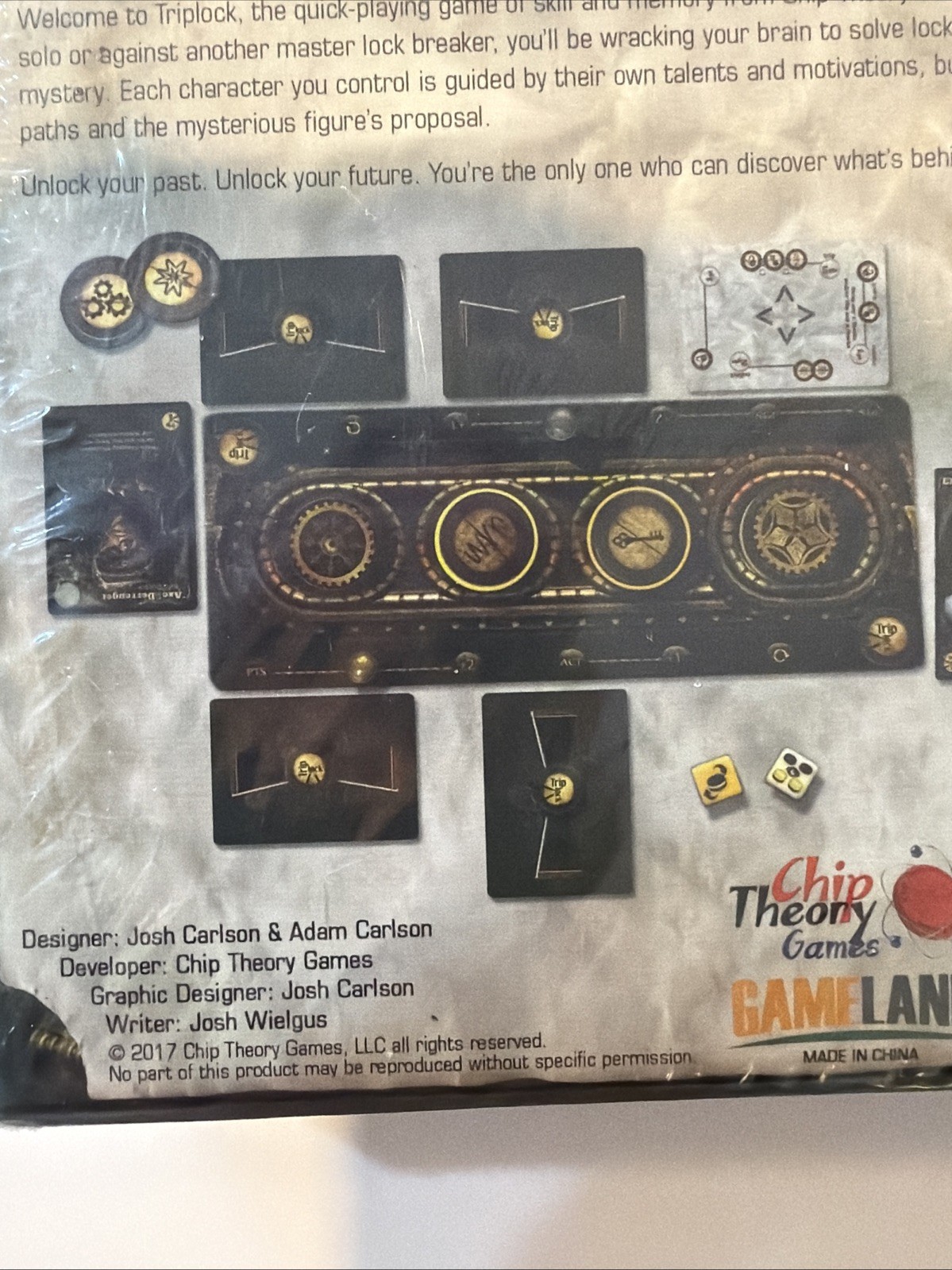 Triplock Board Game Chip Theory Puzzle Games Steampunk Strategy Trip Lock