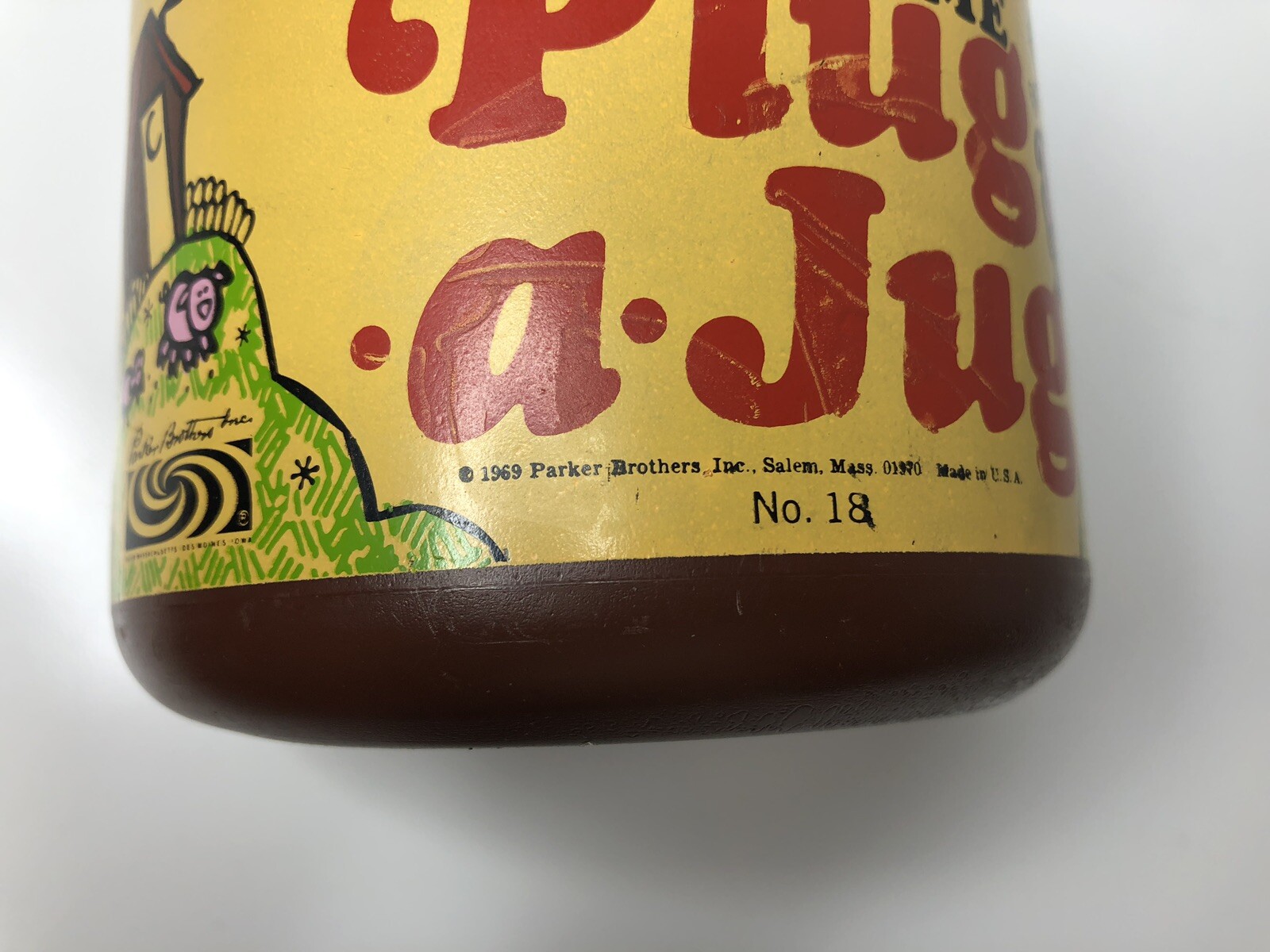 VINTAGE 1969 Parker Brothers PLUG-A-JUG Game #18 ~ WHISKEY JUG with CORK ~ USA