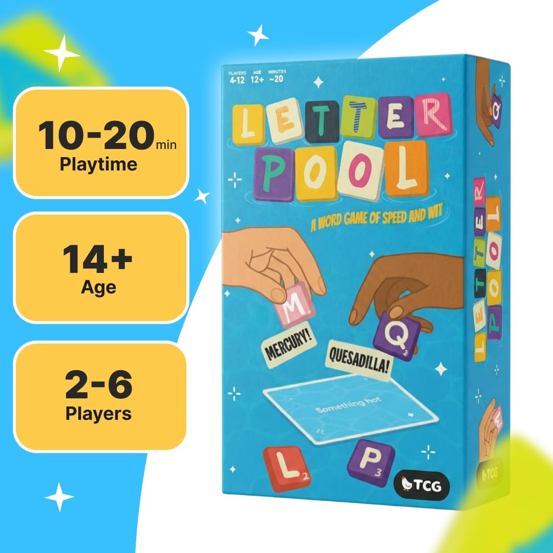 Letterpool Trivia Word and Card Game for Family and Adult Game Night