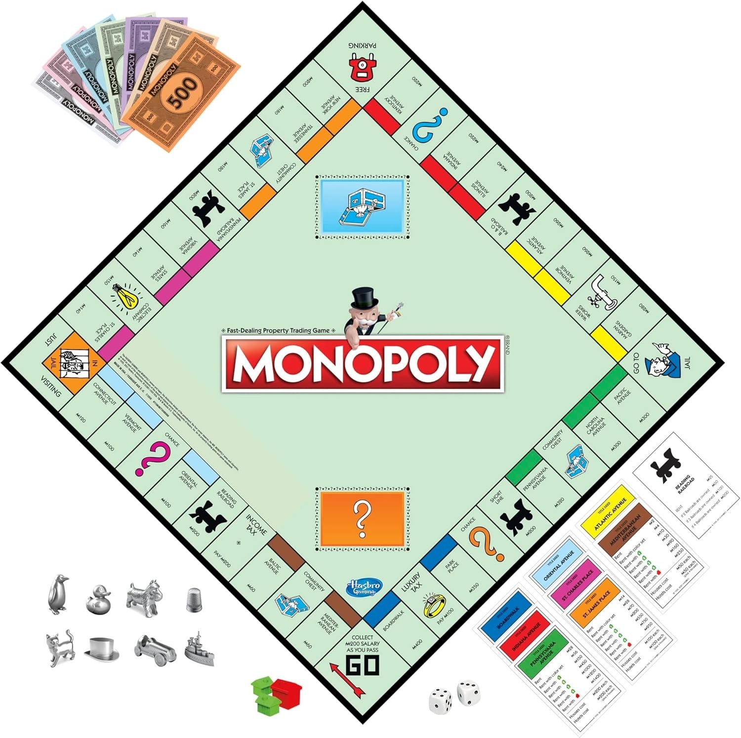 Classic Monopoly Board Game – 2 to 6 Players, Perfect for Family Fun Nights