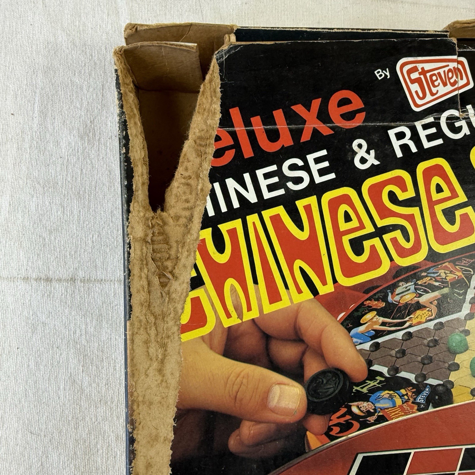 Vintage 1985 Deluxe Chinese & Regular Checkers By Steven Made In USA INCOMPLETE*