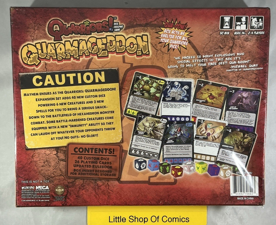 Quarriors Quarmageddon Expansion Game Sealed 2012 Wizkids/Neca See Photos