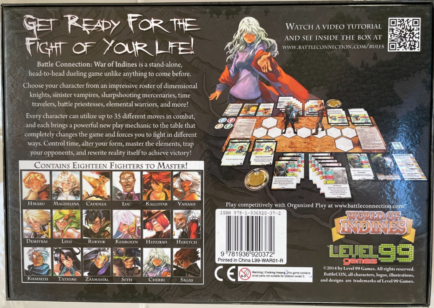 War of Indines: Dueling Card Game – Battle Con Level 99 – 2014 Complete – VG+
