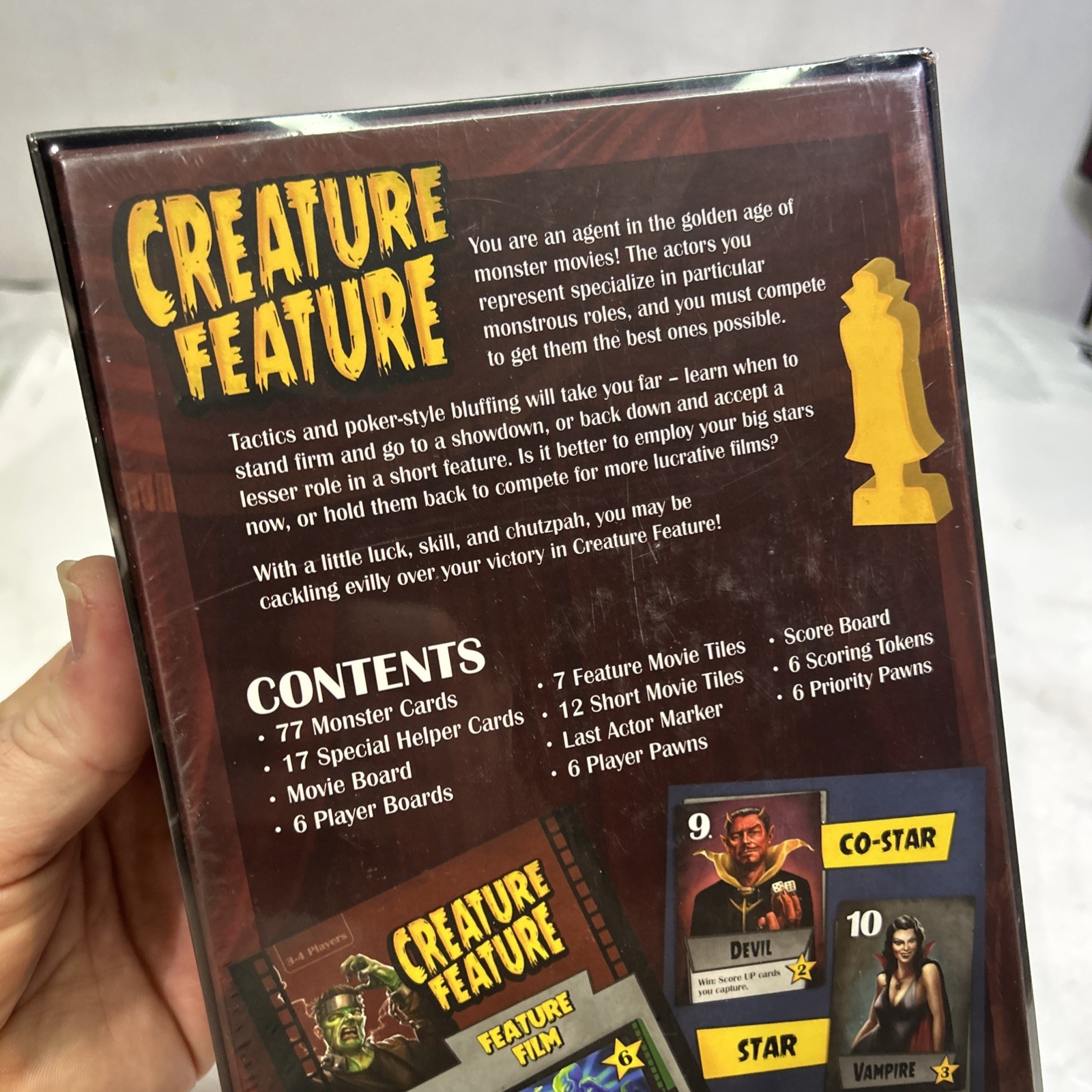 Creature Feature Game TRICK OR TREAT STUDIOS RICHARD GARFIELD 3 – 6 PLAYERS NEW