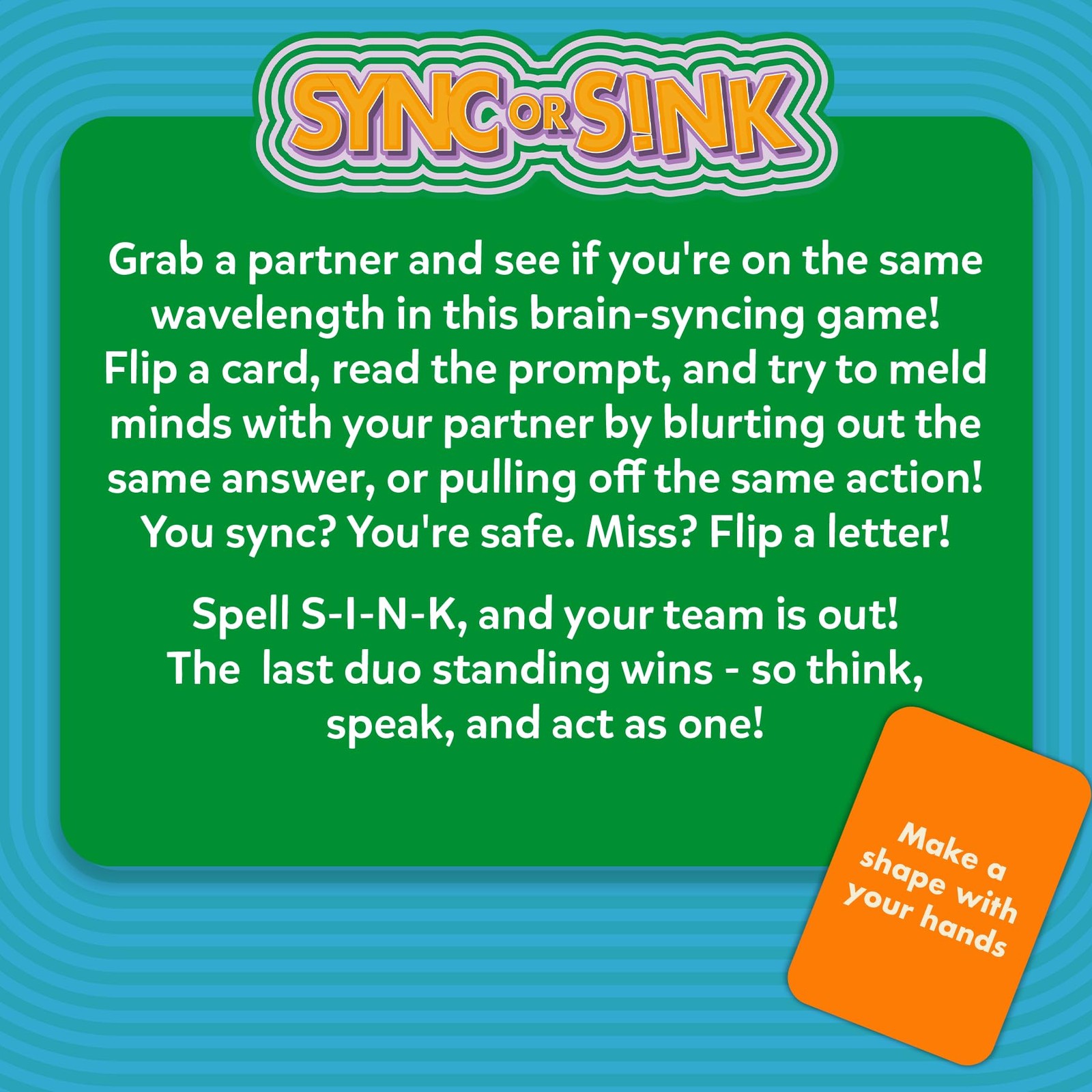 Sync or Sink – Hilarious Family Card Game for Kids, Teens & Adults, Fast-Pace…