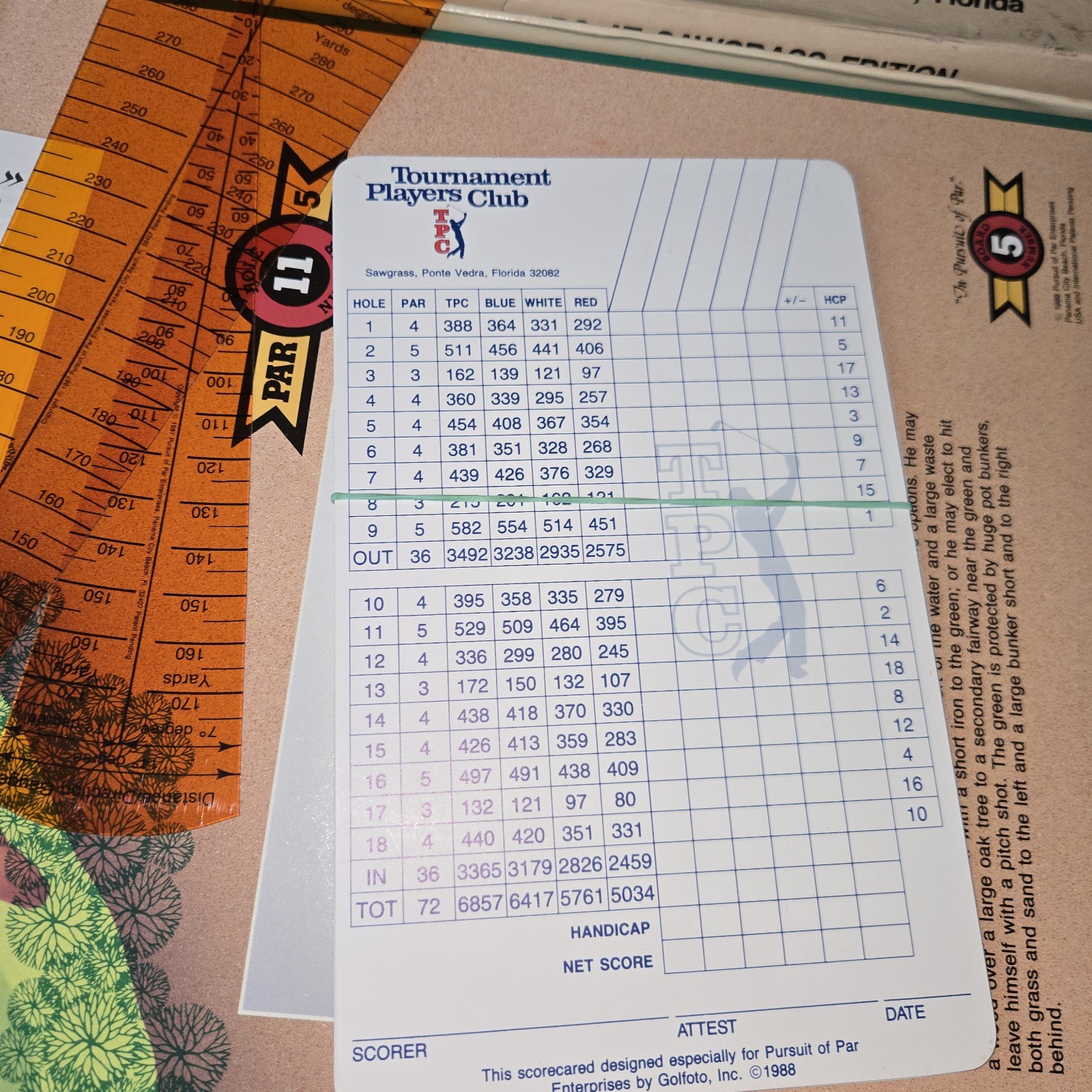 COMPLETE IN PURSUIT OF PAR TPC Tournament Players Club Sawgrass 1988 GOLF Game