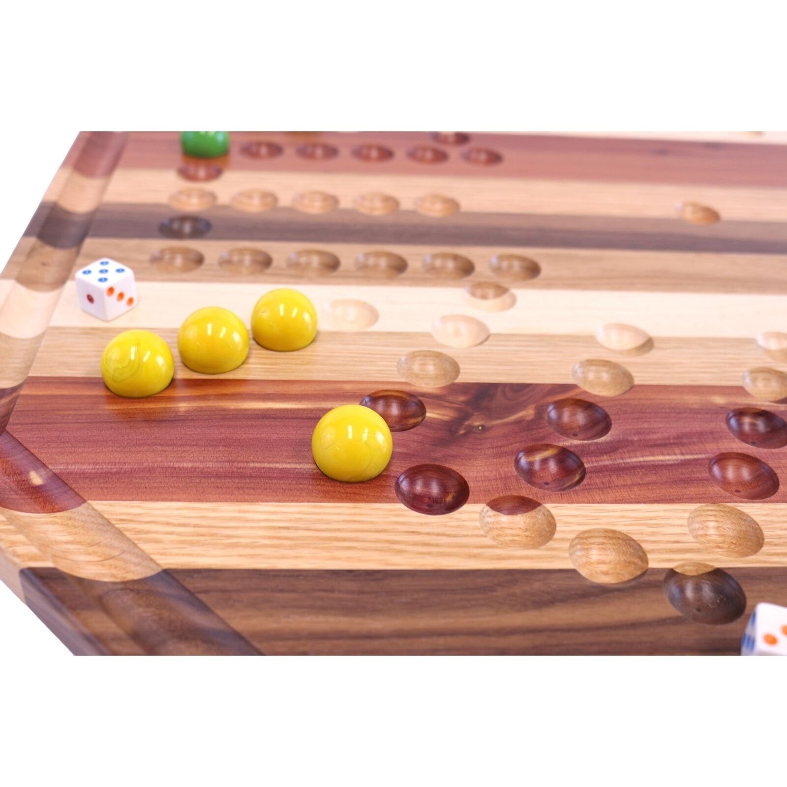Wahoo Aggravation Marble Game Board Set – Multiple Wood Species – Large 24″…