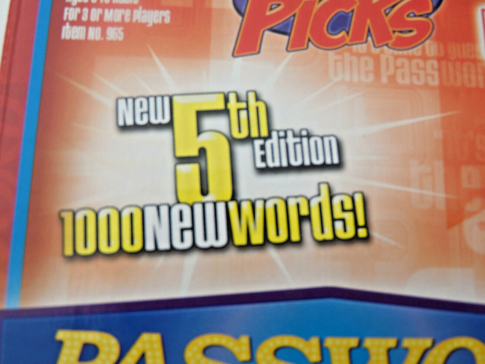 PASSWORD Endless Games 2008 Quick Picks 5th Edition — New in Box