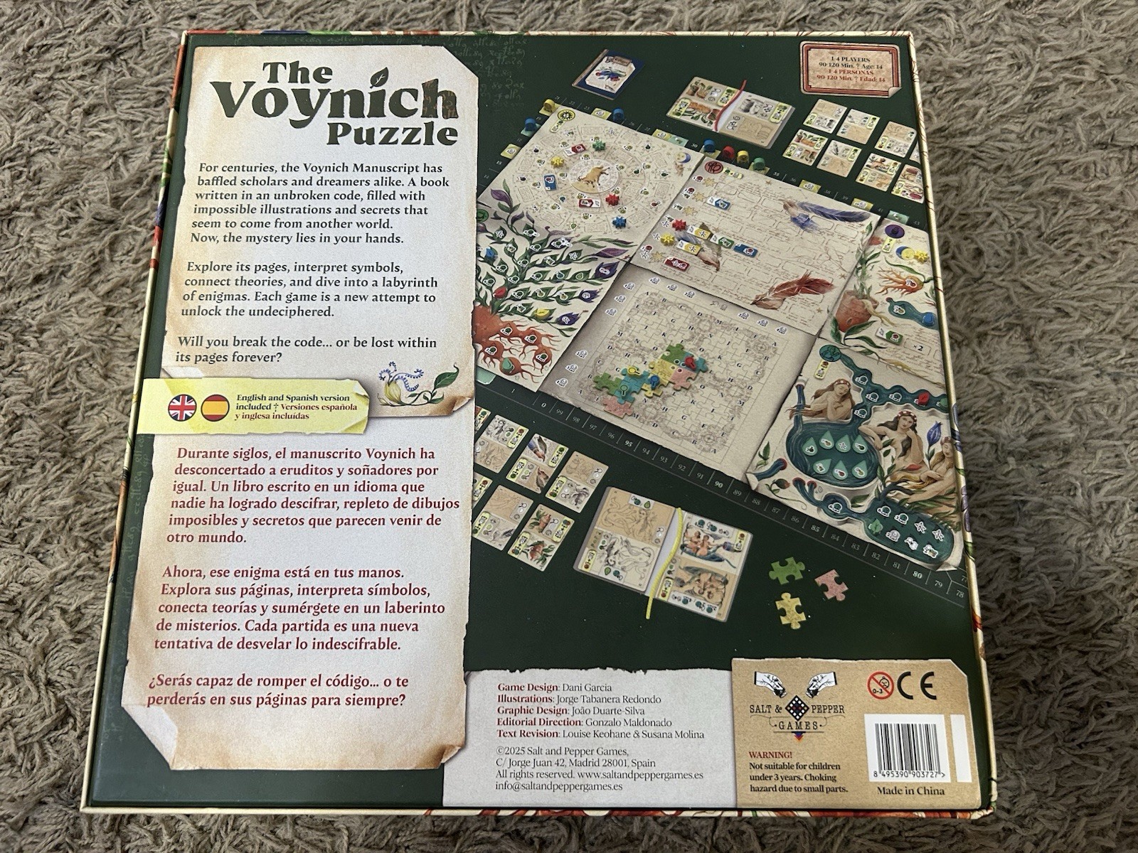 The Voynich Puzzle board game by Salt & Pepper Games, Combotastic Euro Game