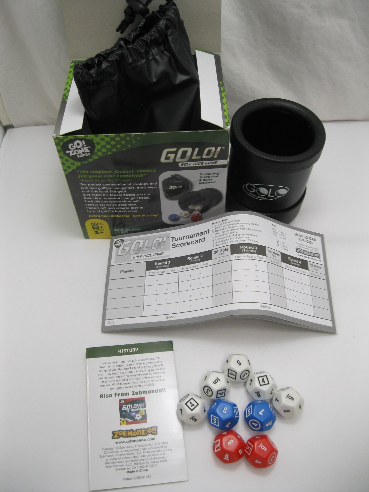 Golo Golf Dice Game Zobmondo Golf with a Cup & Dice 1 or more players