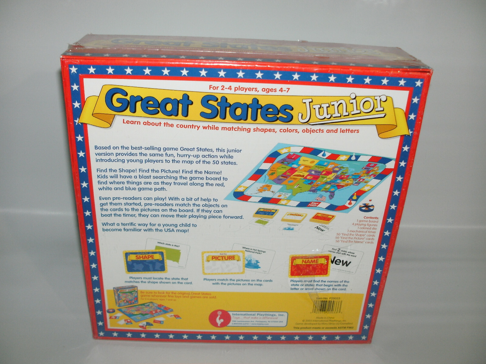 2003 International Playthings Great States Junior Game BRAND NEW