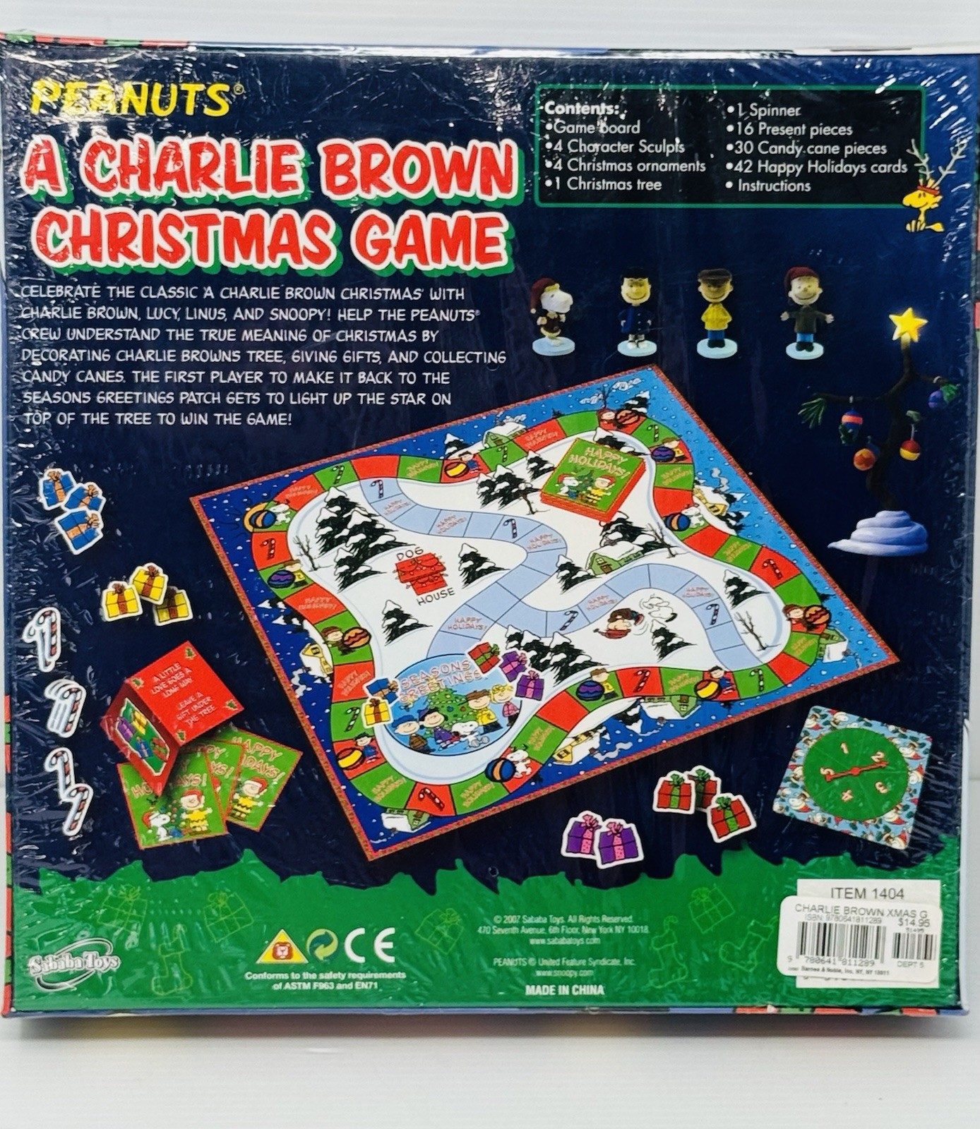 PEANUTS A Charlie Brown Christmas Board Game 2007 Sababa Toys New in Box