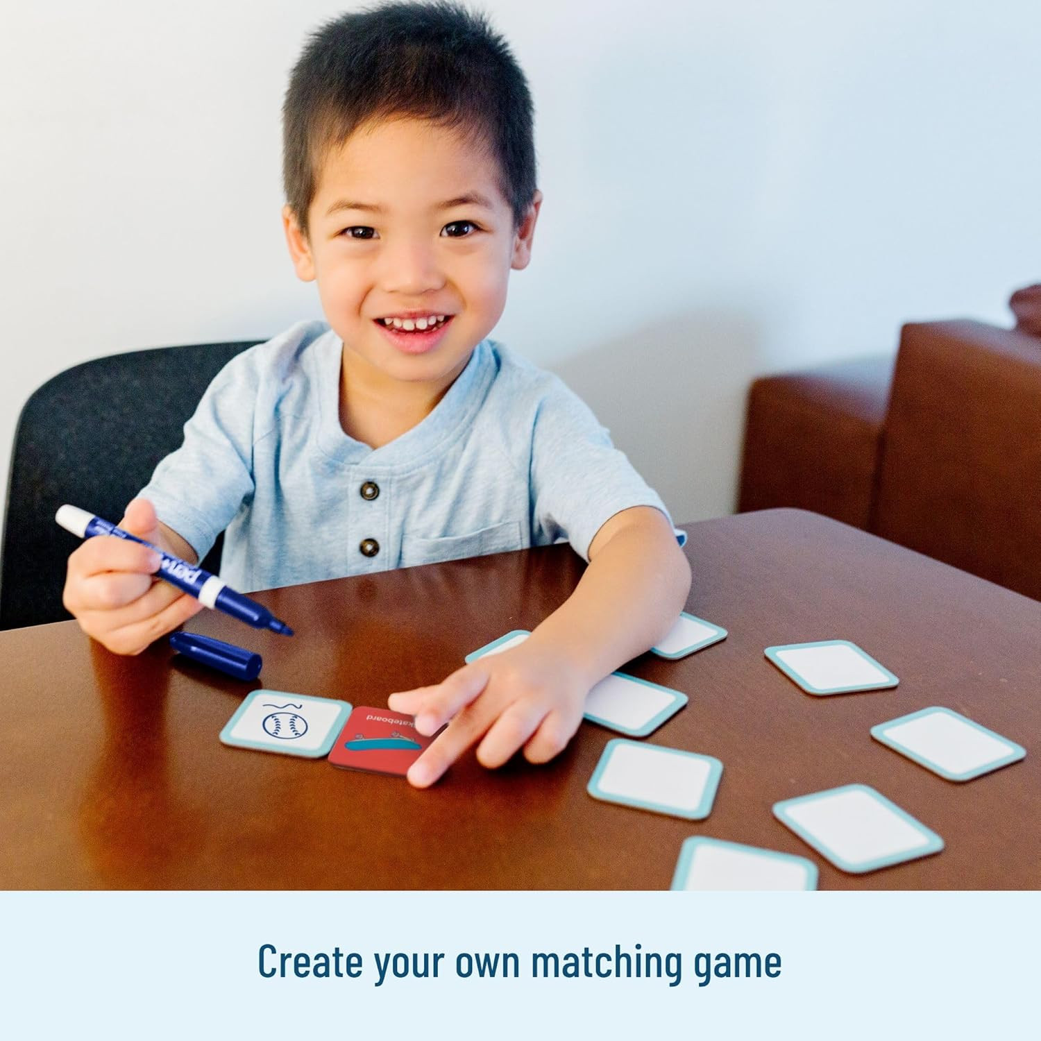 Memory Matching Game – 18 Educational Pairs for Toddlers & Preschool – Transport