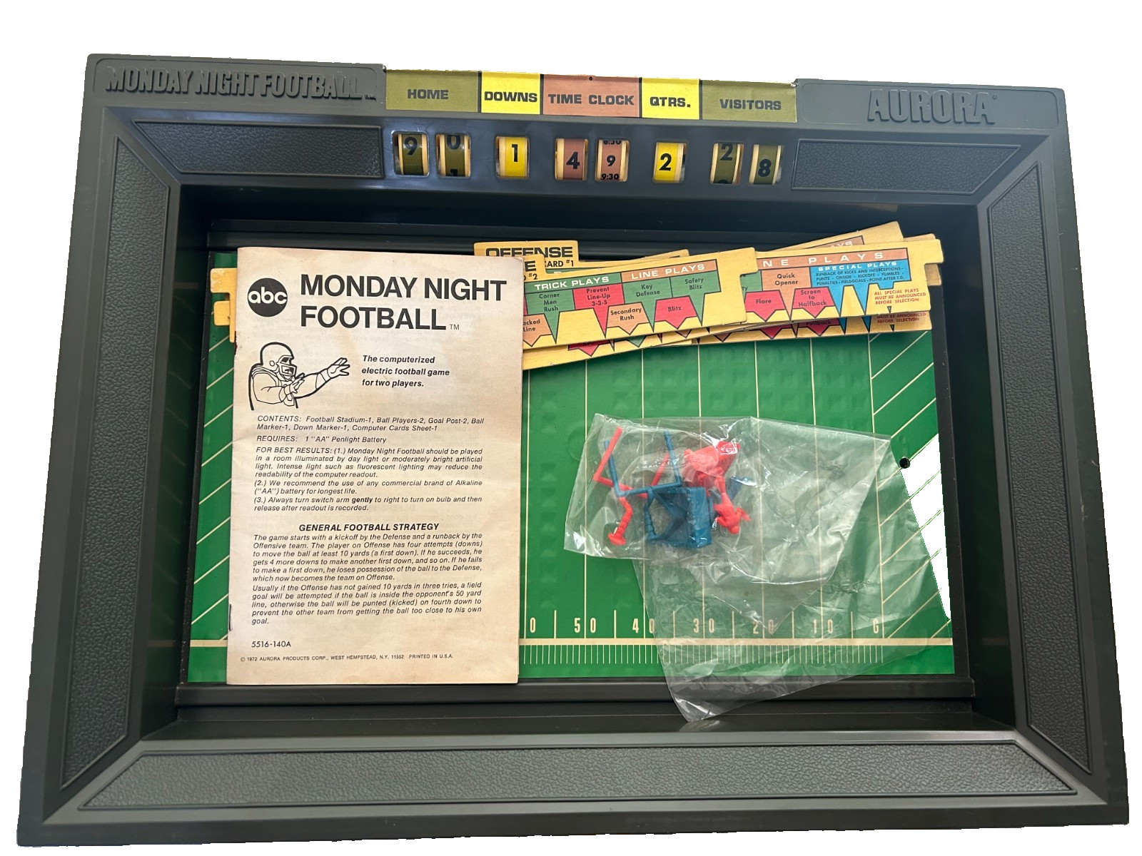 Vintage 1972 Aurora ABC Monday Night Football Board Game
