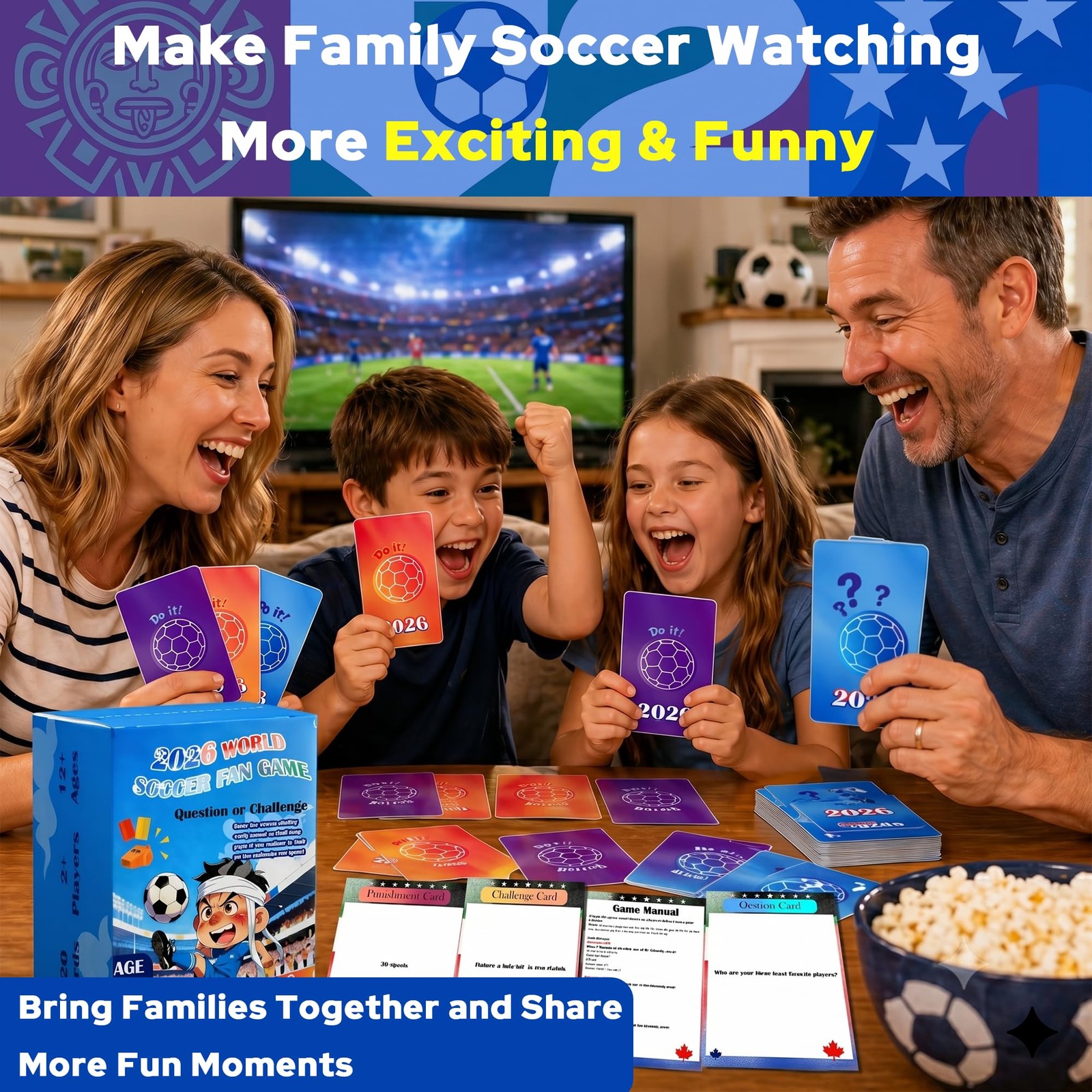 2026 World Soccer Live Watch Party Game – 120 Challenges & Questions Interact…