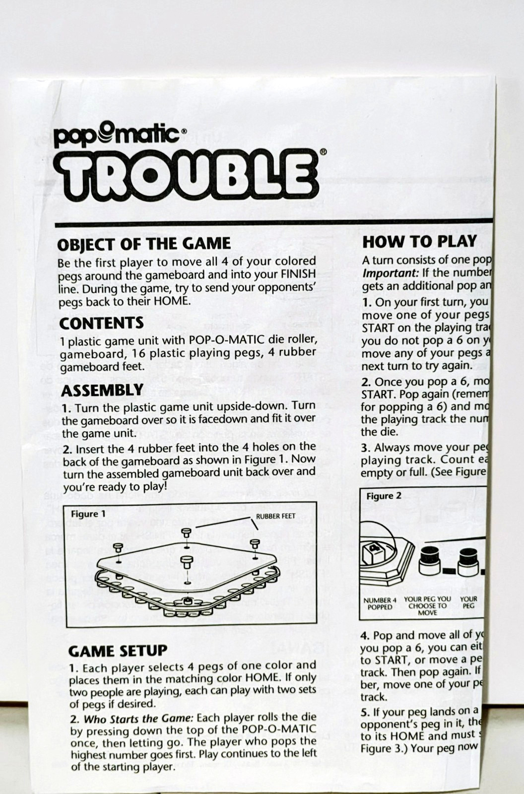 POP-O-MATIC Trouble – Milton Bradley – Classic Board Game – Complete – 1986