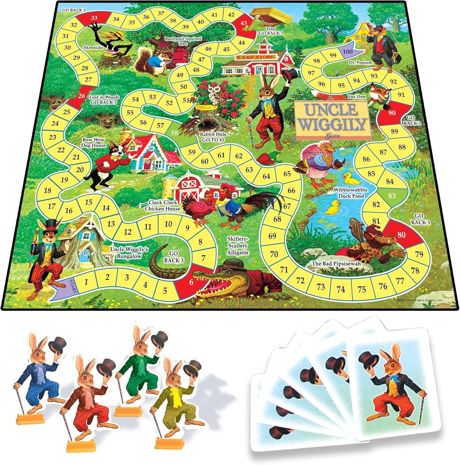 Uncle Wiggily Board Game – The Classic Child’s First Reading Game – Ages 4+