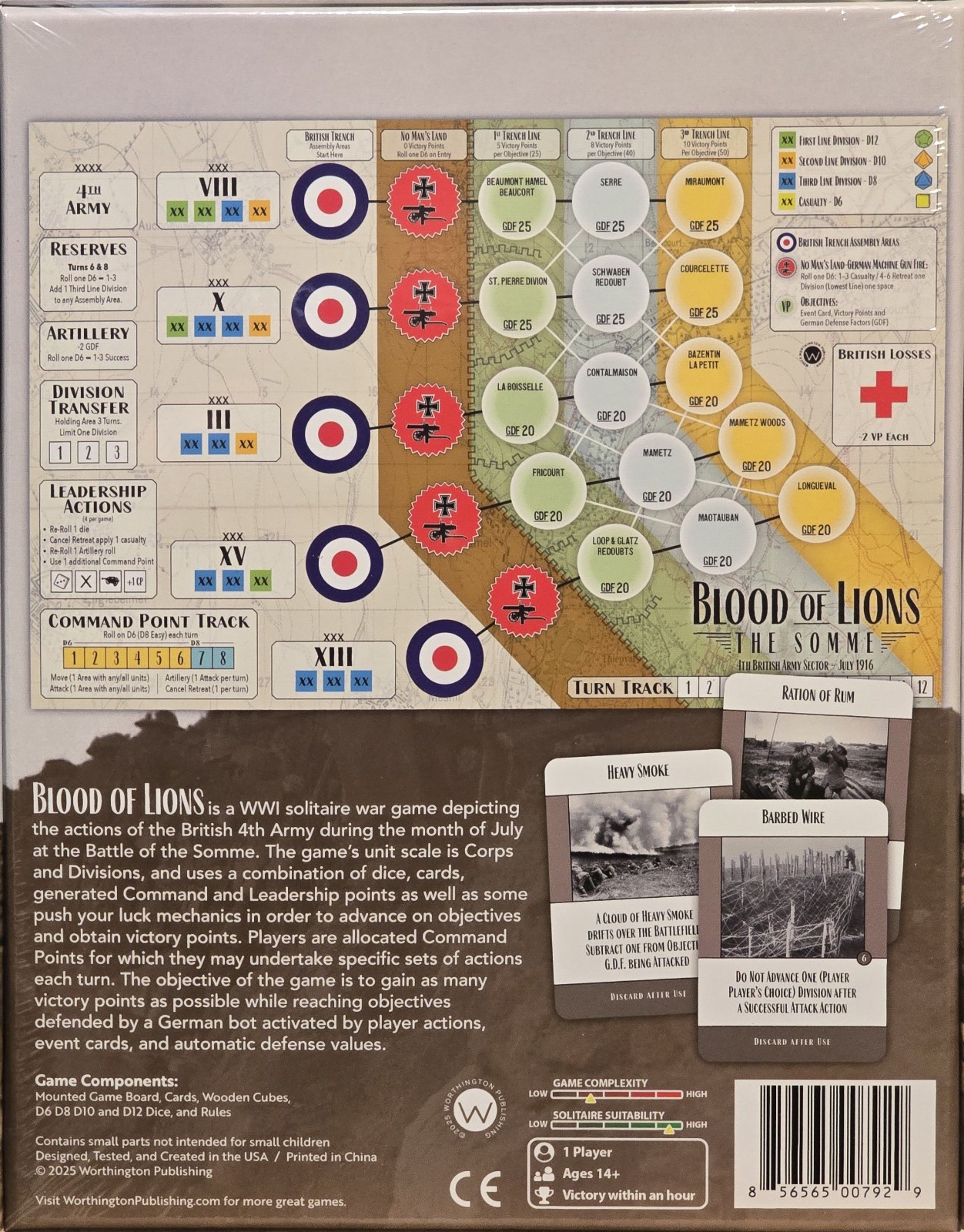 Worthington Games Blood of Lions: The Somme New IN Shrink Wrap Fast Shipping