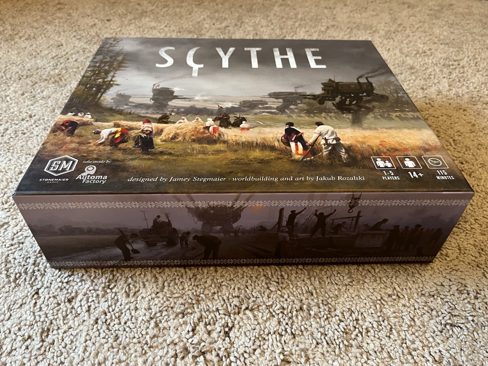 Scythe Board Game Stonemaier 1-5 Players w/ Metal Coins + Promo Cards & Dials