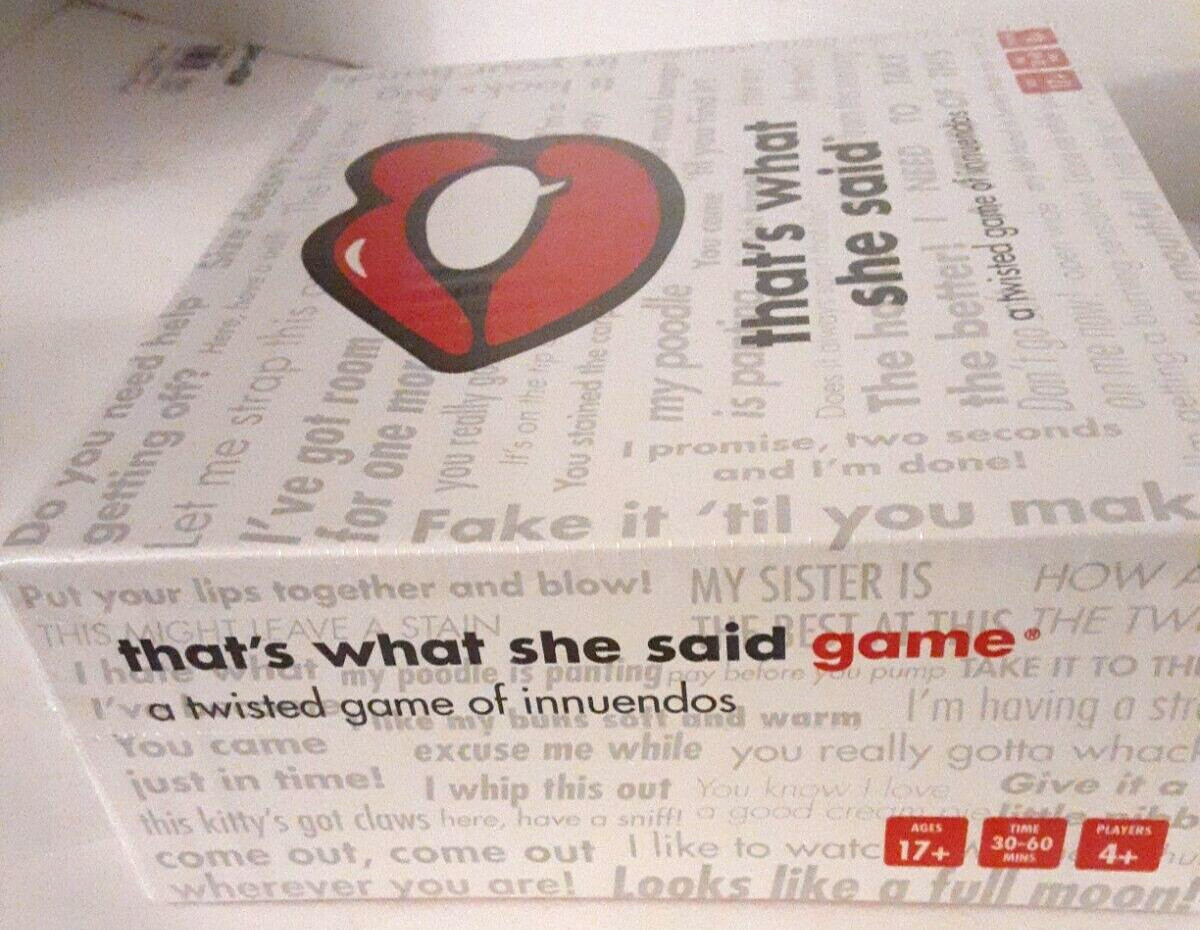 That’s What She Said The Party Game Twisted Innuendos Board Game-New Game Night
