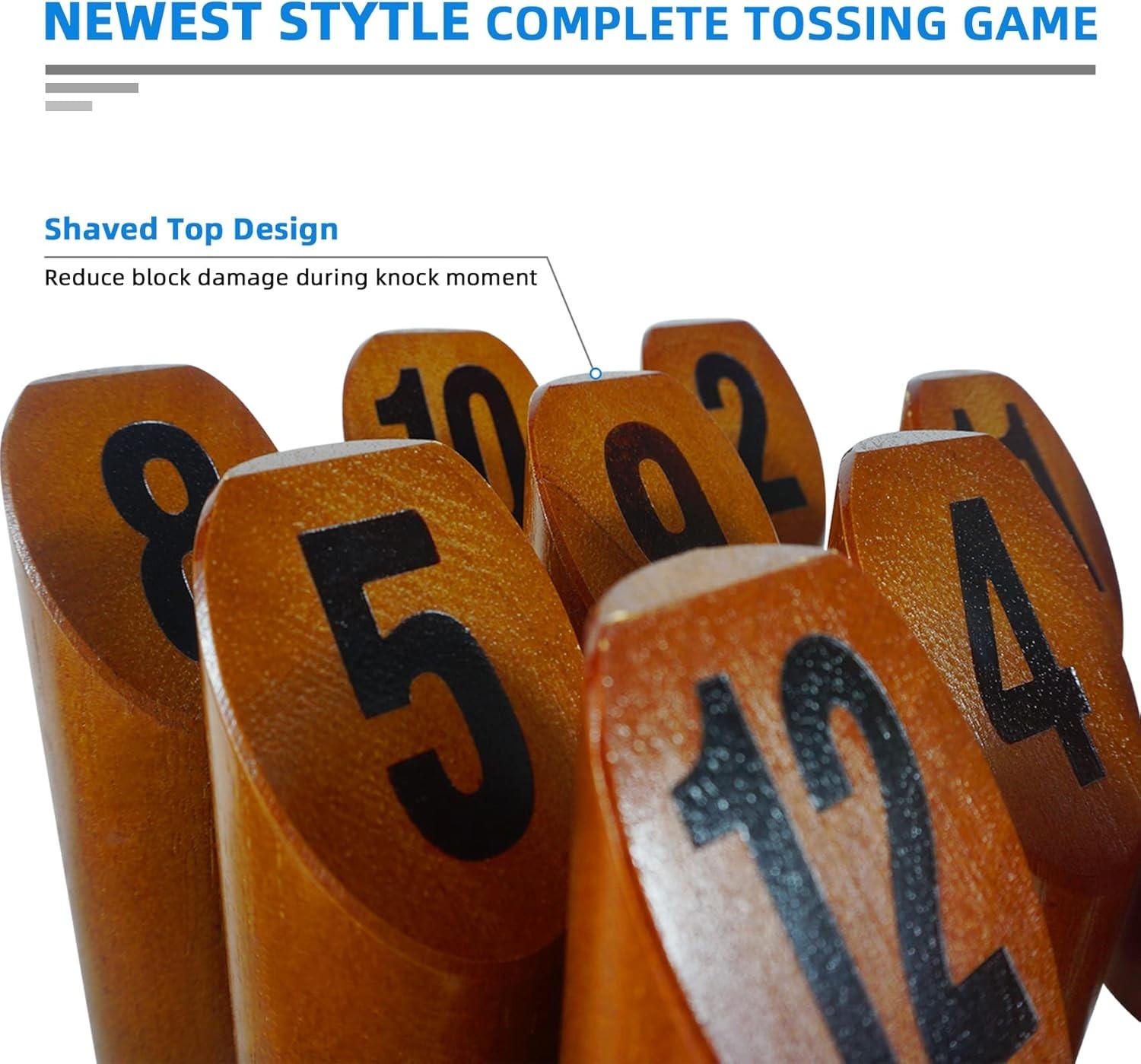 Wooden Tossing Game Set with Scoreboard & Case for Adults Teens Outdoor