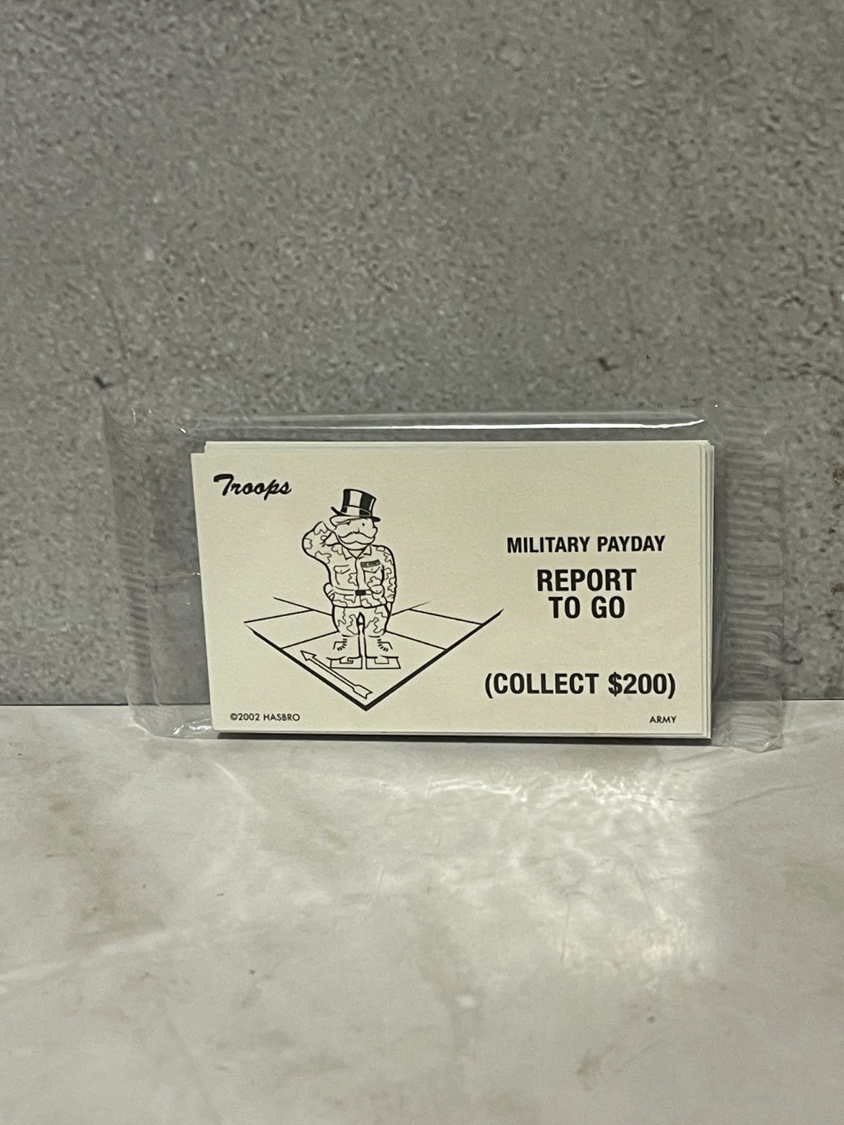 2002 United States Army Monopoly – Replacement Troops cards (sealed)