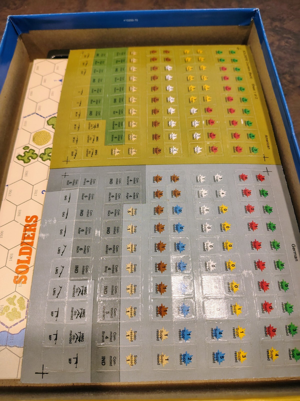 SOLDIERS MAN TO MAN COMBAT IN WW2 WEST END GAMES 1982 UNPUNCHED/COMPLETE W/ BOX
