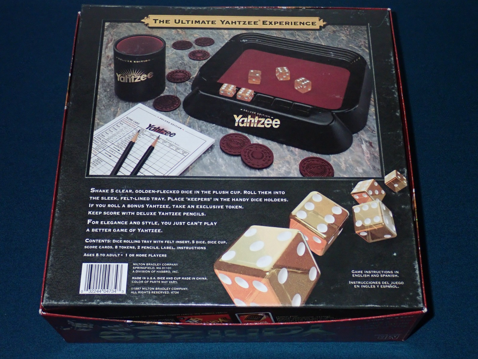 Yahtzee Deluxe Edition 1997 Gold Dice