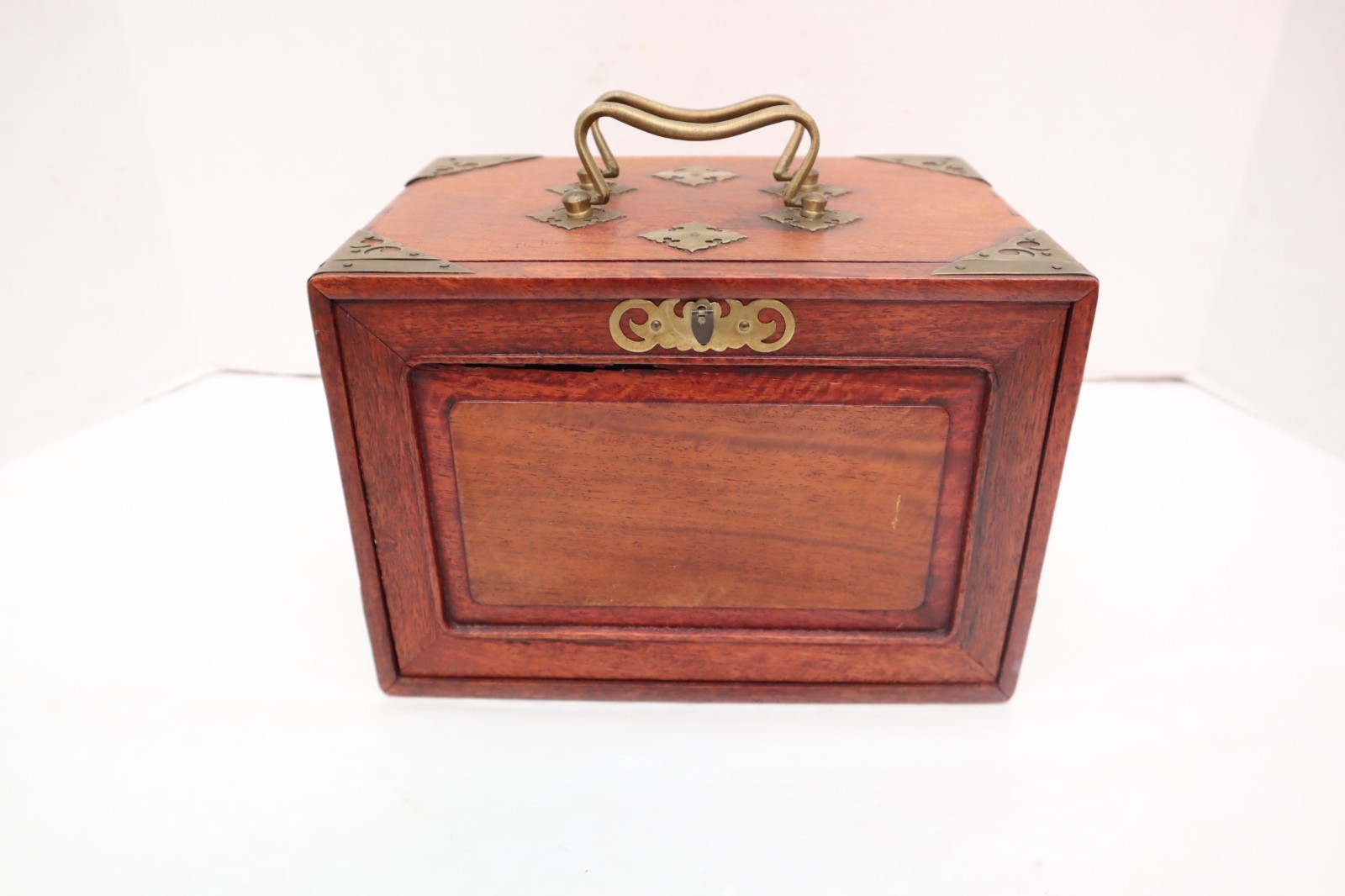 ATQ MAH JONGG SET BONE BAMBOO RARE HAND Carved mahjong THICK TILES Wood Case_)