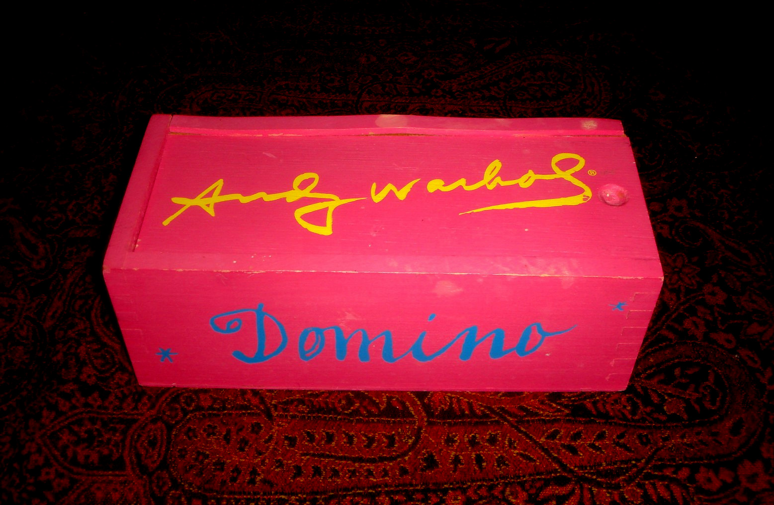 Rare ANDY WARHOL “Flowers” WOODEN DOMINO SET Gorgeous Art Color – Made in France