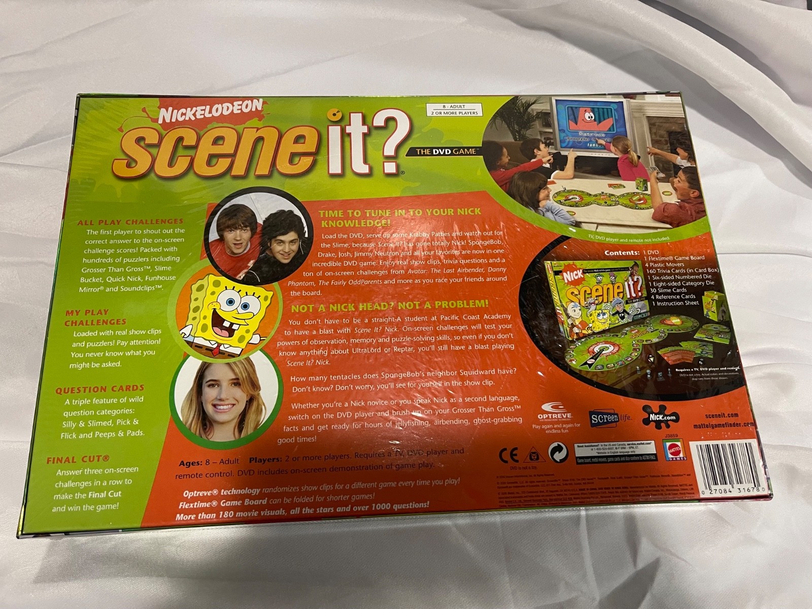 Nickelodeon Nick Scene It? The DVD Board Game Trivia Game Mattel FACTORY SEALED