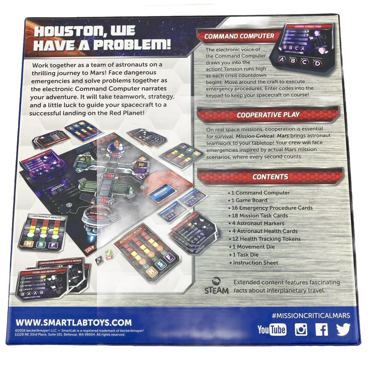 Mission Critical: Mars Cooperative Space Adventure BoardGame Talking Computer