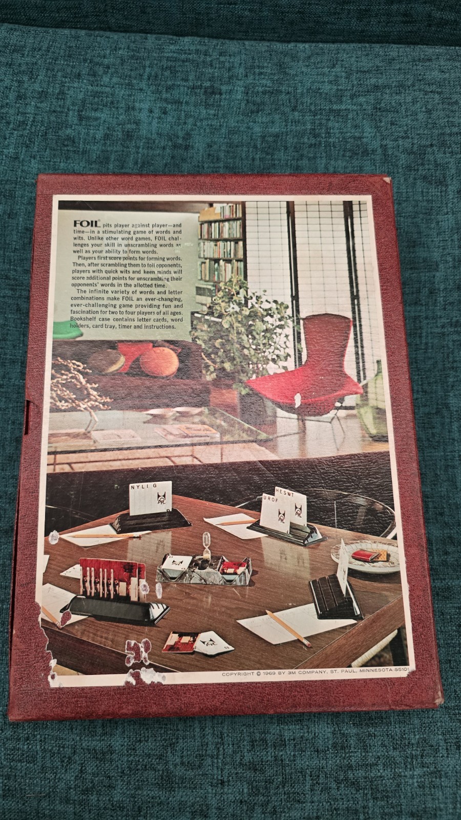 Foil Challenging Game Of Words And Wits 1968 3M Bookshelf Game