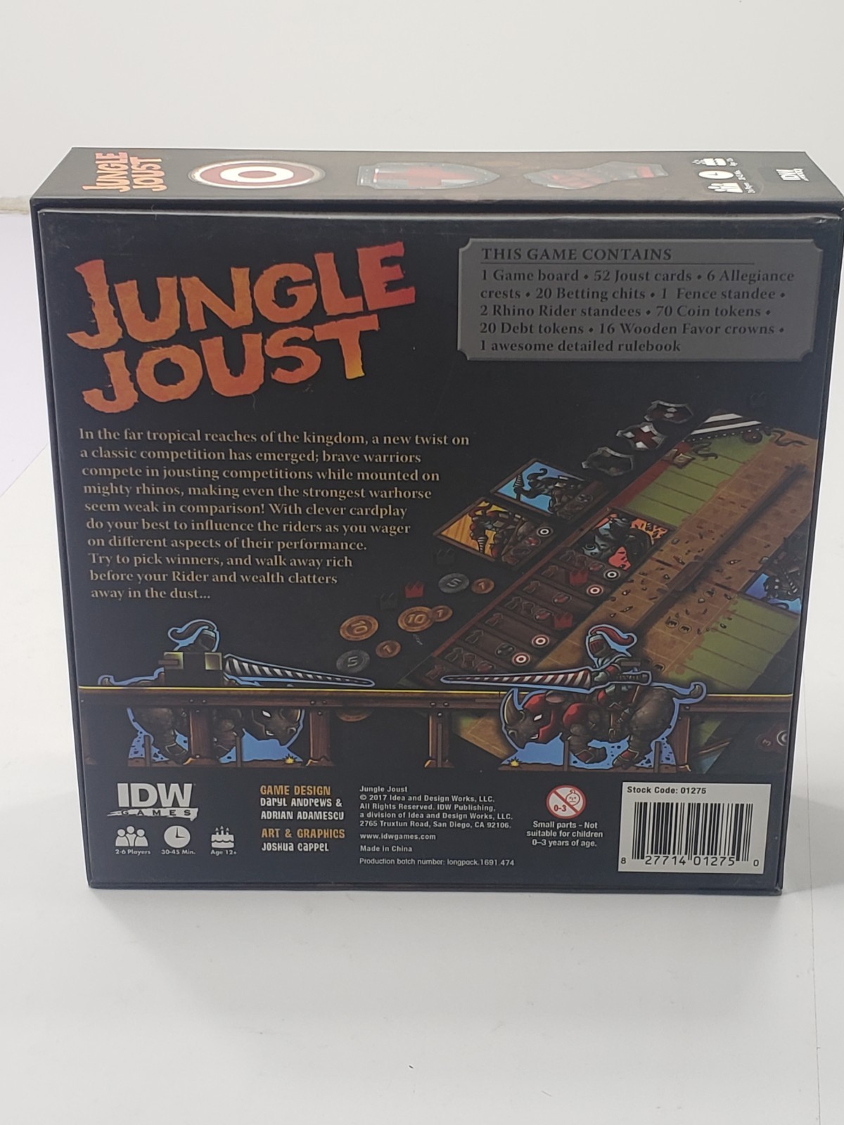 Jungle Joust Board Game by IDW Games, Ages 12 And Up 2 6 Players 01275