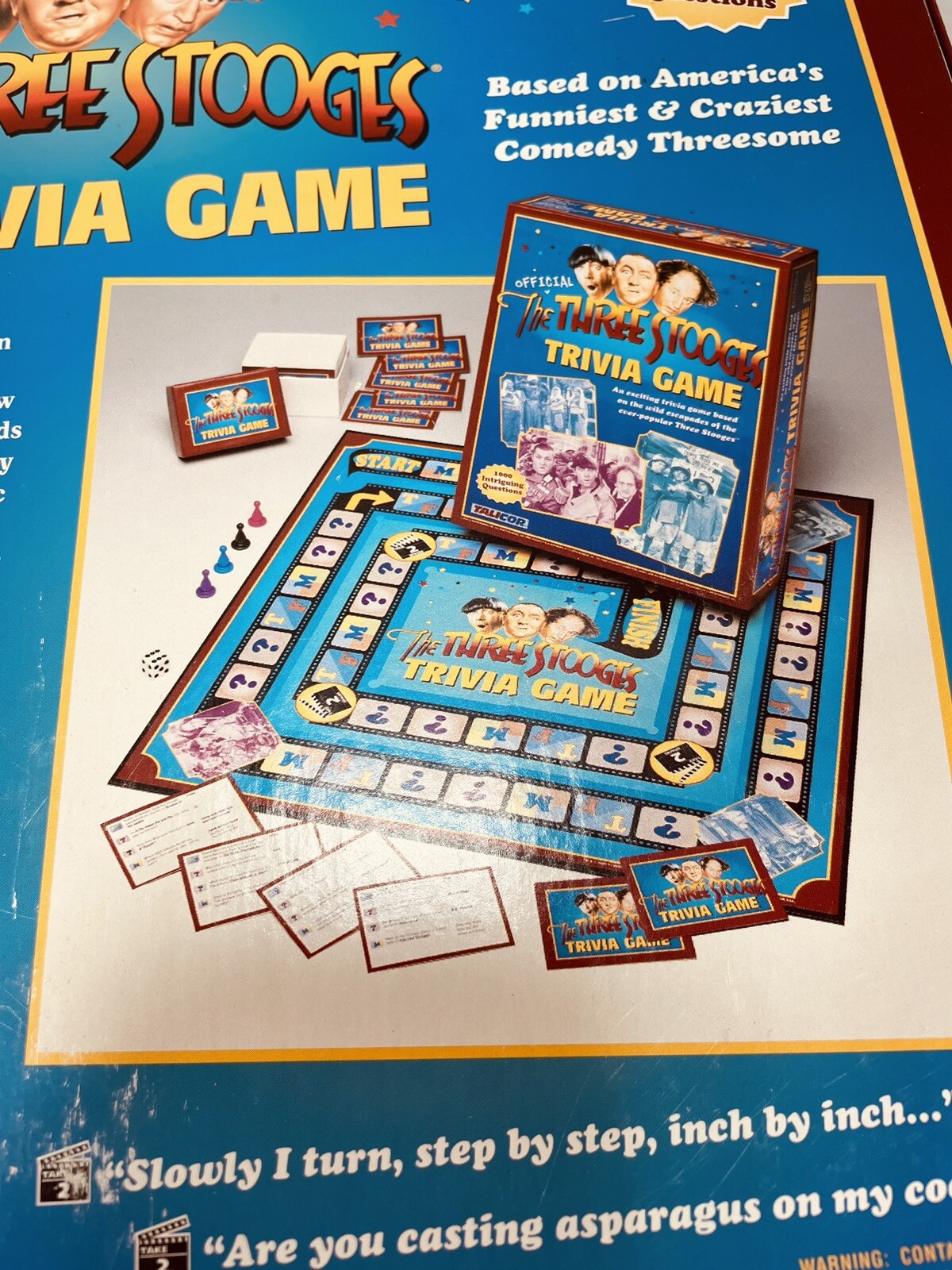 The Official Three Stooges Trivia Game 2000 By Talicor Mo Larry Curly Nyuk Nyuk