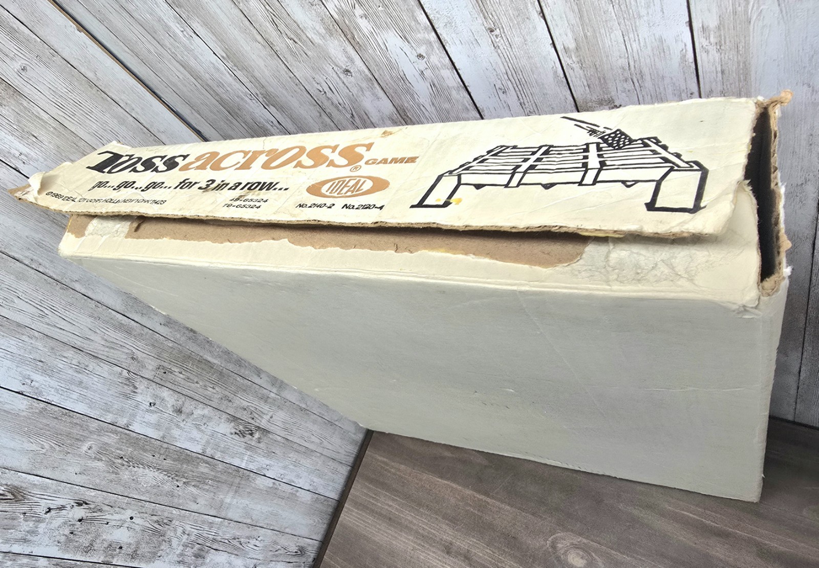 Vintage 1969 Ideal TOSS ACROSS Game Original Box. NO Bean Bags