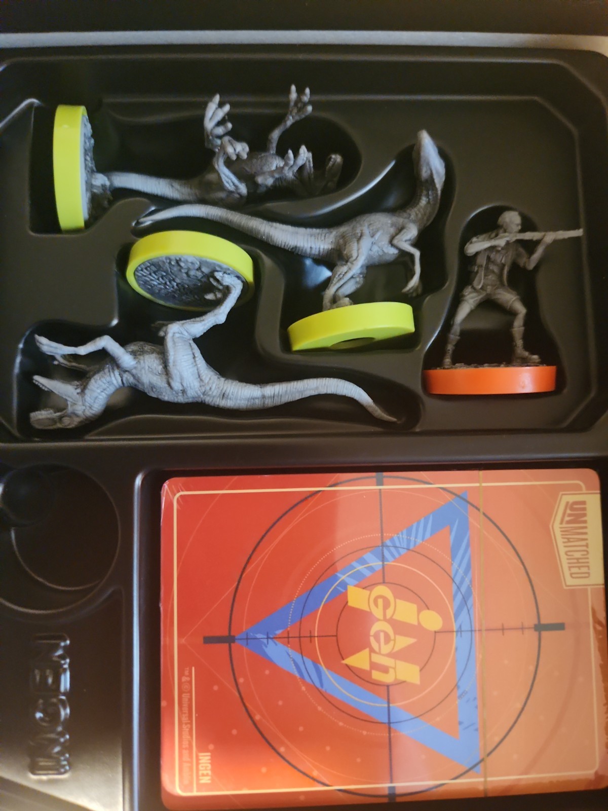 Unmatched Jurassic Park Ingen vs Raptors Board Game, 2 Players, Mondo Games