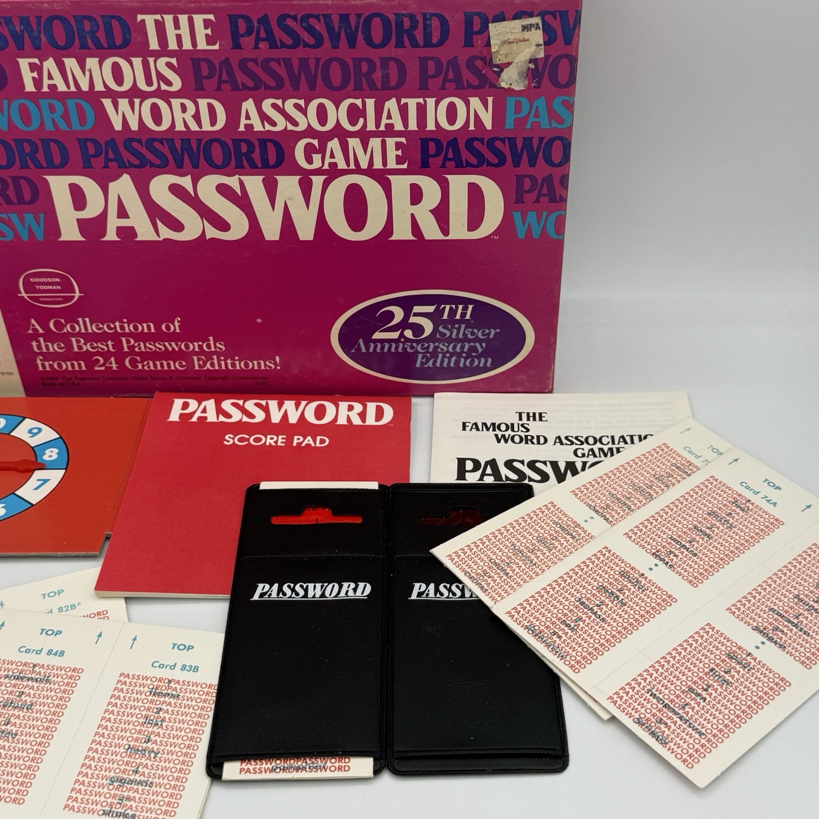 1986 Password Game 25th Edition by Milton Bradley Complete Good Cond FREE SHIP